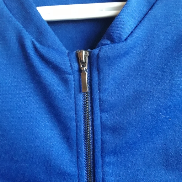 Reitman blue long sleeve with zipper women's top - Picture 2 of 14